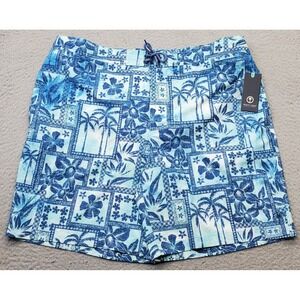 Trinity Coast Swim Trunk Shorts Men XXL Multi Floral Mesh Liner Quick Dry UPF 50